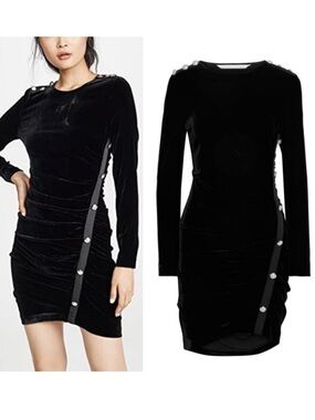 $650 Veronica Beard Ira Black Velvet Mini Dress size 00
